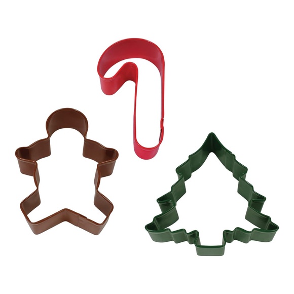 3 Piece Set Of Christmas Holiday Cookie Cutters, Gingerbread, Candy Cane, Tree - Picture 3 of 5